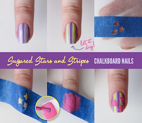 Chalkboard Nails: Sugared Stars and Stripes Tutorial