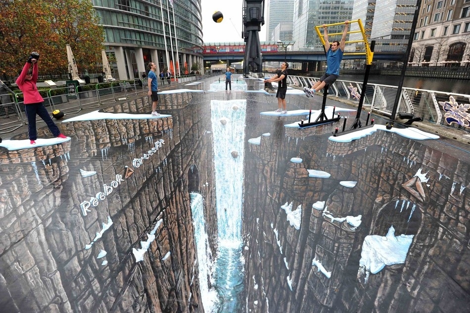 Viralmente Reebok The World’s largest 3D painting.