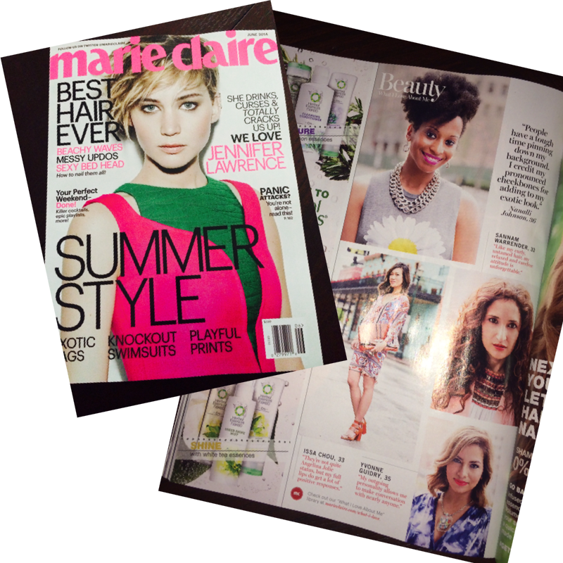 I'm featured in Marie Claire June 2014