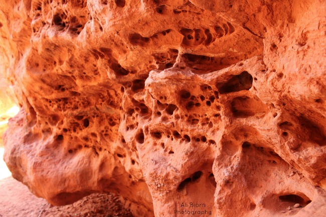 Eroded red rocks in saint george