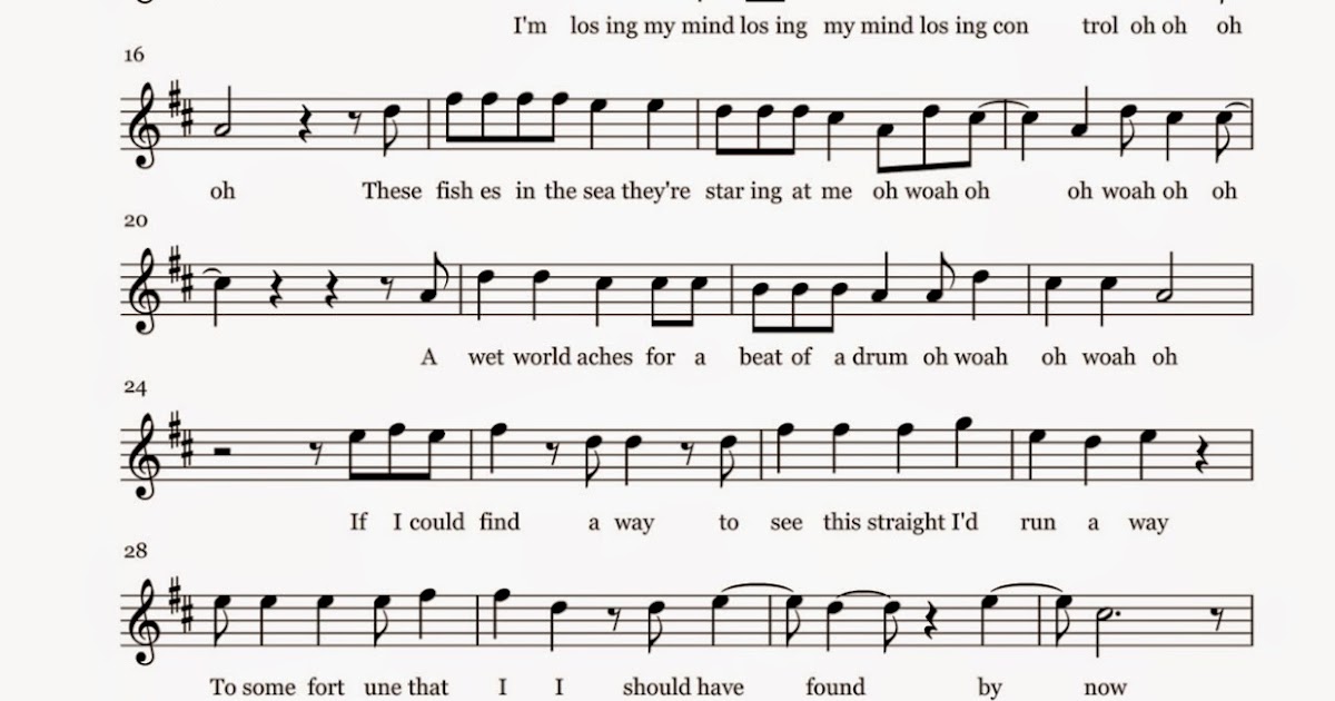 Flute Sheet Music Cough Syrup Sheet Music