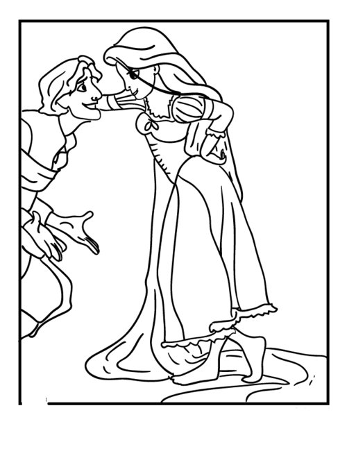 Free Printable Tangled & Rapunzel Coloring Pages >> Disney Coloring Pages