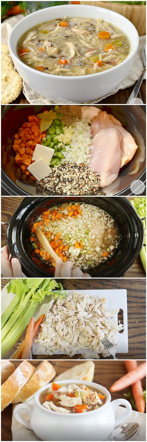 Crock Pot Chicken and Wild Rice Soup
