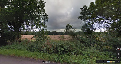Google Street View image of approximate location where MI5 officers accessed fields to retrieve Richter's parachute. Google Street View image of approximate location where MI5 officers accessed fields to retrieve Richter's parachute.