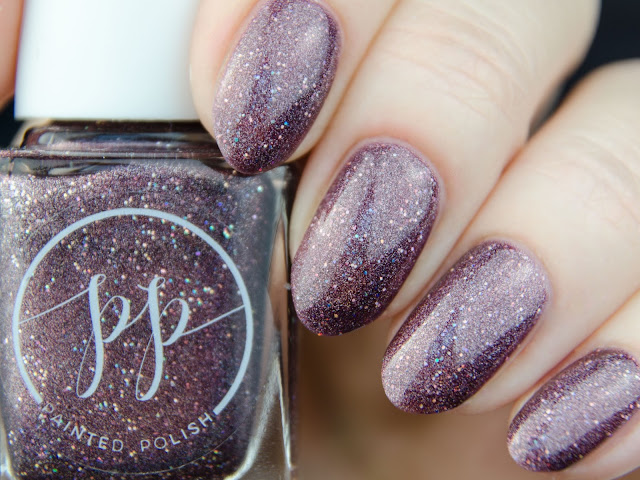 Painted Polish "Mulberry Musings" holo swatch