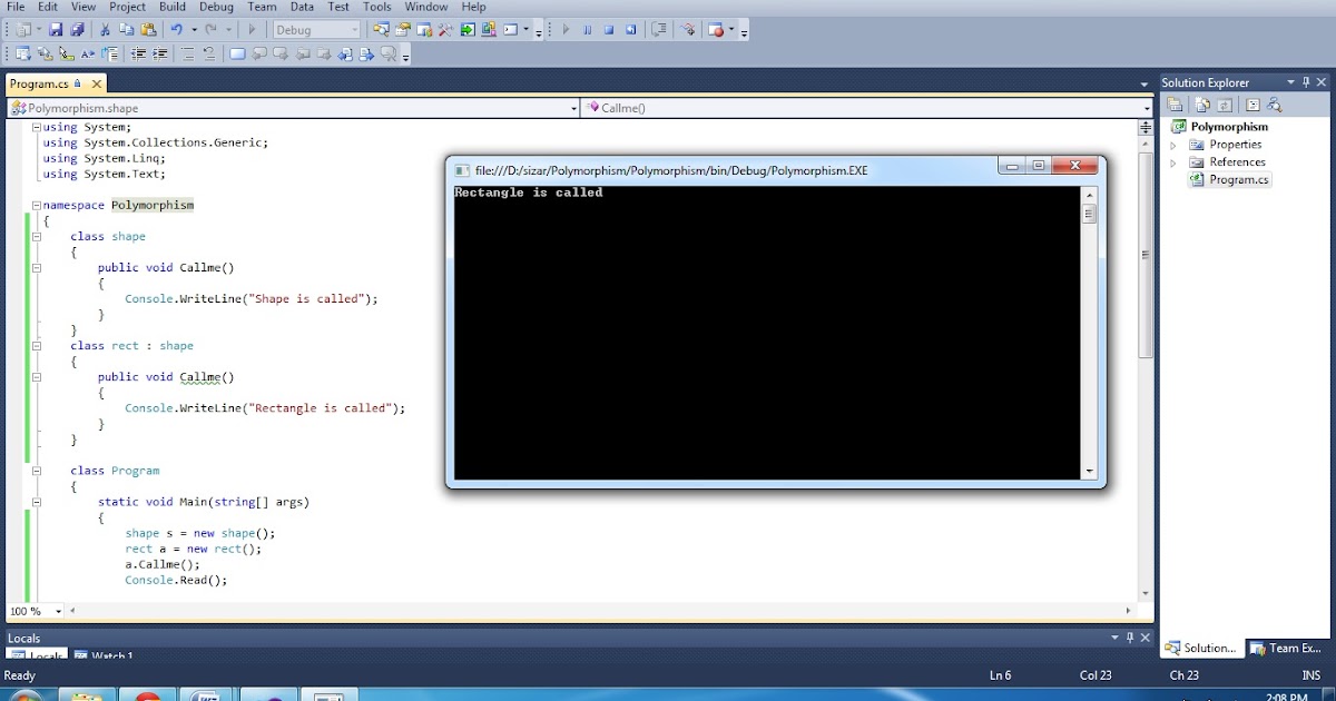 Write a program in C# to create a base class shape and derived classes ...