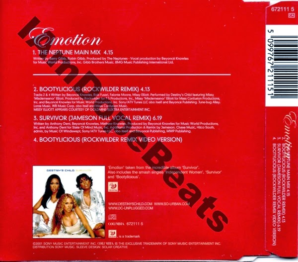 iAmDopeBeats Catalog Destiny's Child Emotion [CD Single]
