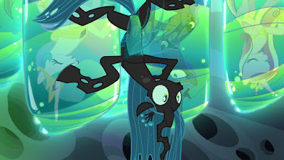 Queen Chrysalis makes her entrance