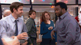 gif result for best funny christmas gif the office dance spin breaks table