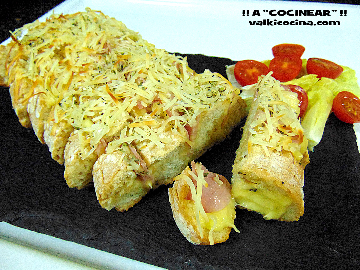 Pan Relleno De Jamón Cocido Y Queso