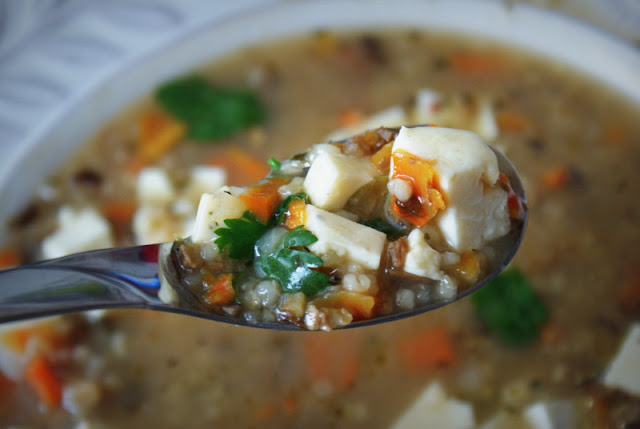 zupa grzybowa,ostropest plamisty,pęczak,ser koryciński,Woj-Len,zdrowe odżywianie,zupy
