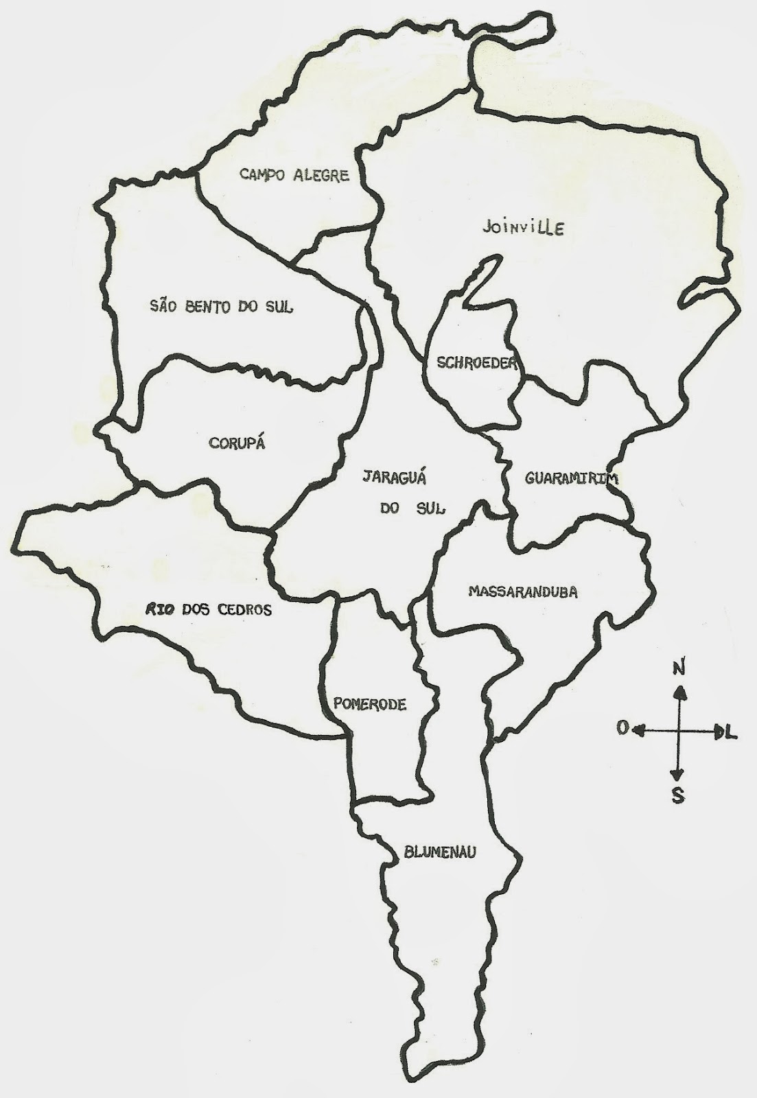Professora Adriana Nicolodelli Mapa Limites de Jaraguá do Sul Professora Adriana Nicolodelli Mapa Limites de Jaraguá do Sul