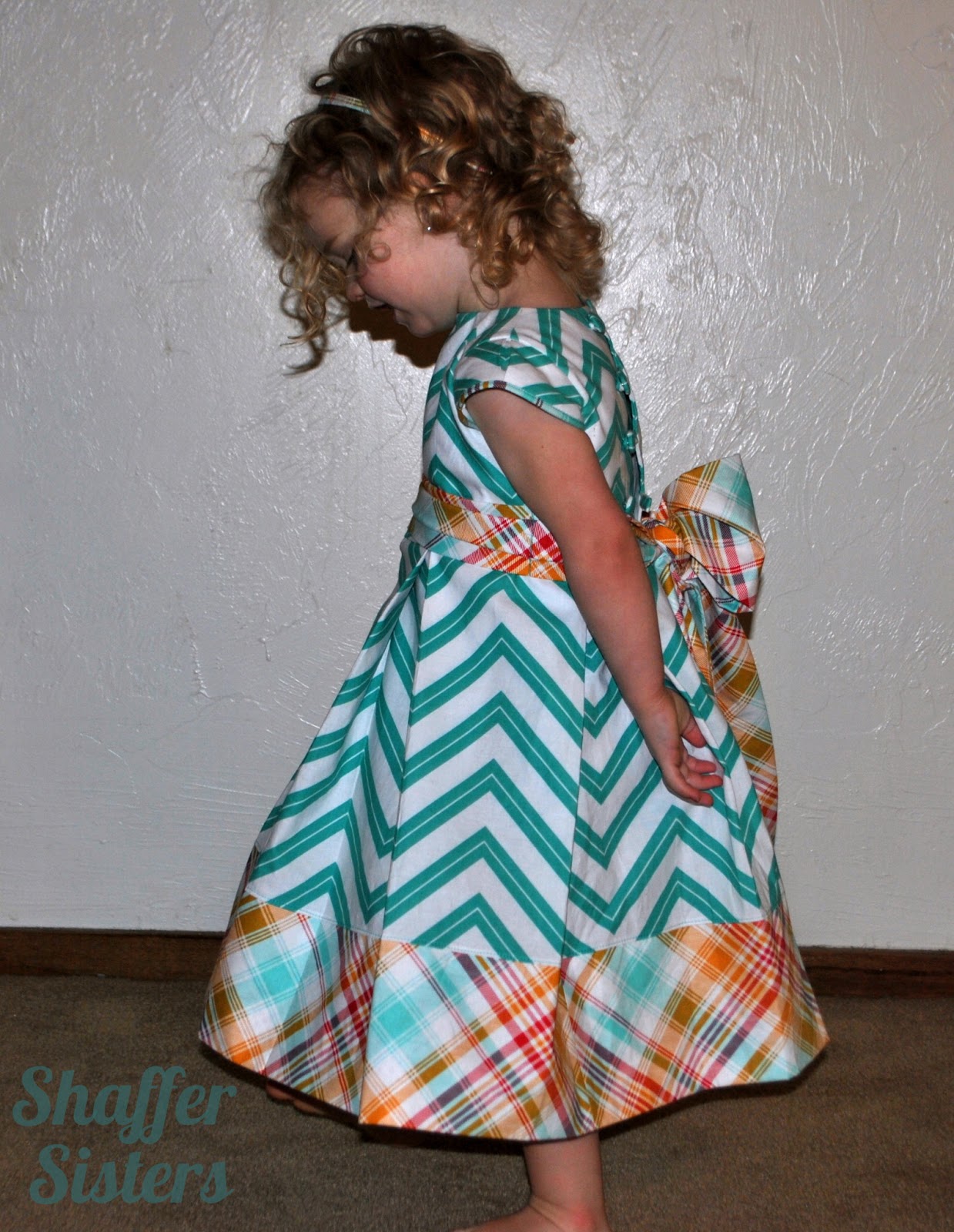 Chevron Pleated Dress