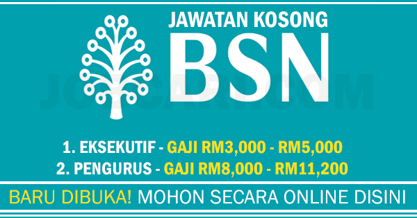 Jawatan Kosong Terkini Di Bank Simpanan Nasional Bsn Eksekutif Pengurus Gaji Rm3 000 00 Rm11 200 00 Jobcari Com Jawatan Kosong Terkini