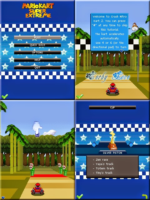 Mario Kart: Super Extreme 240 x 320 Touchscreen Mobile Java Game