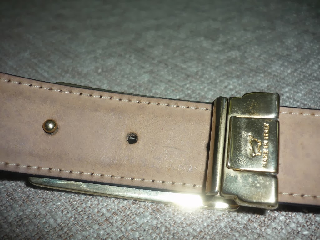 YUS BRANDED BAG: Authentic braun buffel leather belt