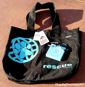 RESCUE tote bag and Cat & Dog Bracelets from #PawZaar - Global Style for Pet Lovers! #rescueddogs #adoptdontshop #animalwelfare #rescue #LapdogCreations ©Lapdog Creations