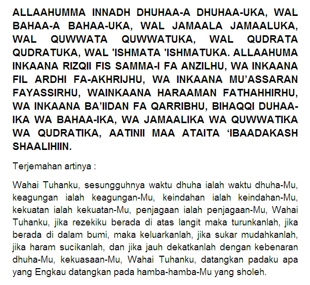 4 Doa Sholat Dhuha, Niat, Tata Cara Sholat Dhuha, Khasiat ...