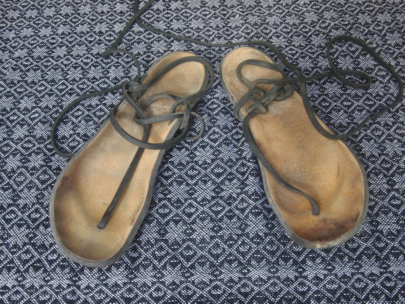 running in luna sandals