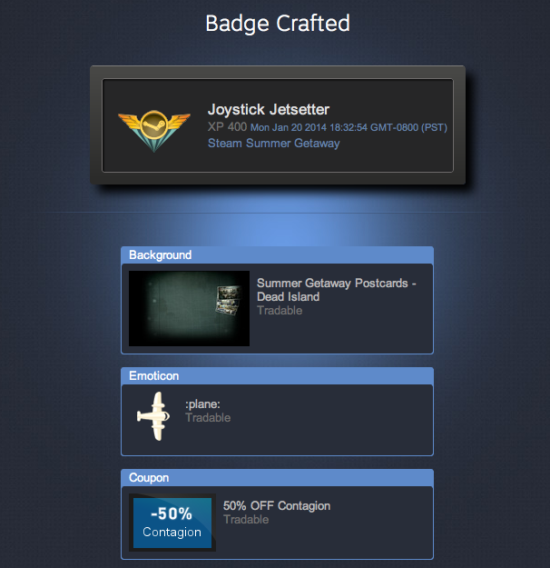 Steam Badges Steam Summer Getaway Badge