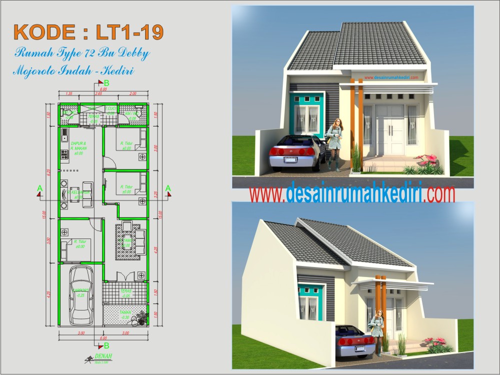Lt1 19 Rumah Type 72 Bu Debby Mojoroto Indah Kediri Jasa