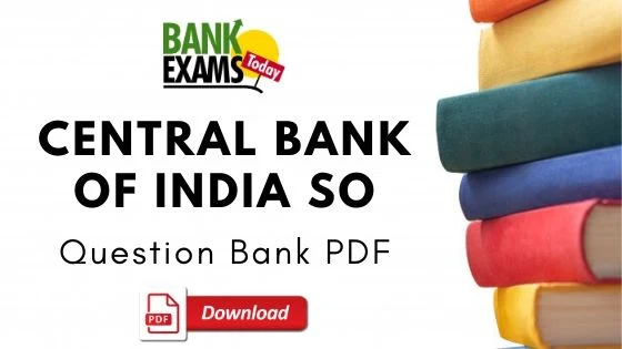 Central Bank of India SO Question Bank PDF