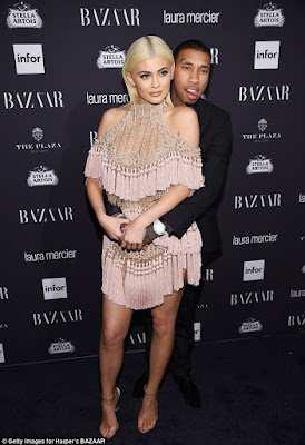 1a11 Kylie Jenner dazzles at Harper's Bazaar party in a stunning Balmain dress