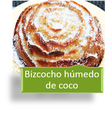 BIZCOCHO HÃšMEDO DE COCO