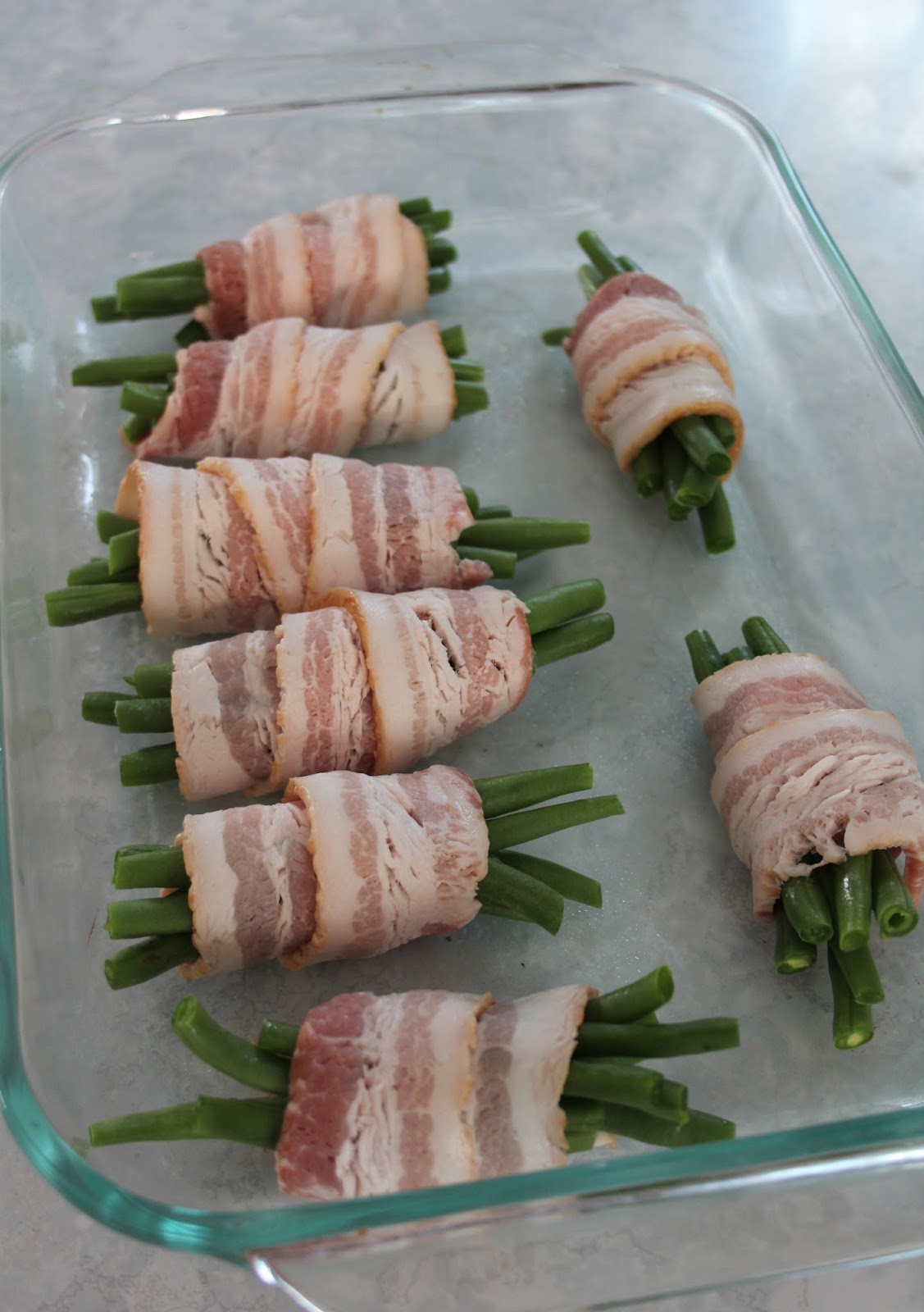 Jo and Sue Bacon Wrapped Garlic Glazed Green Beans