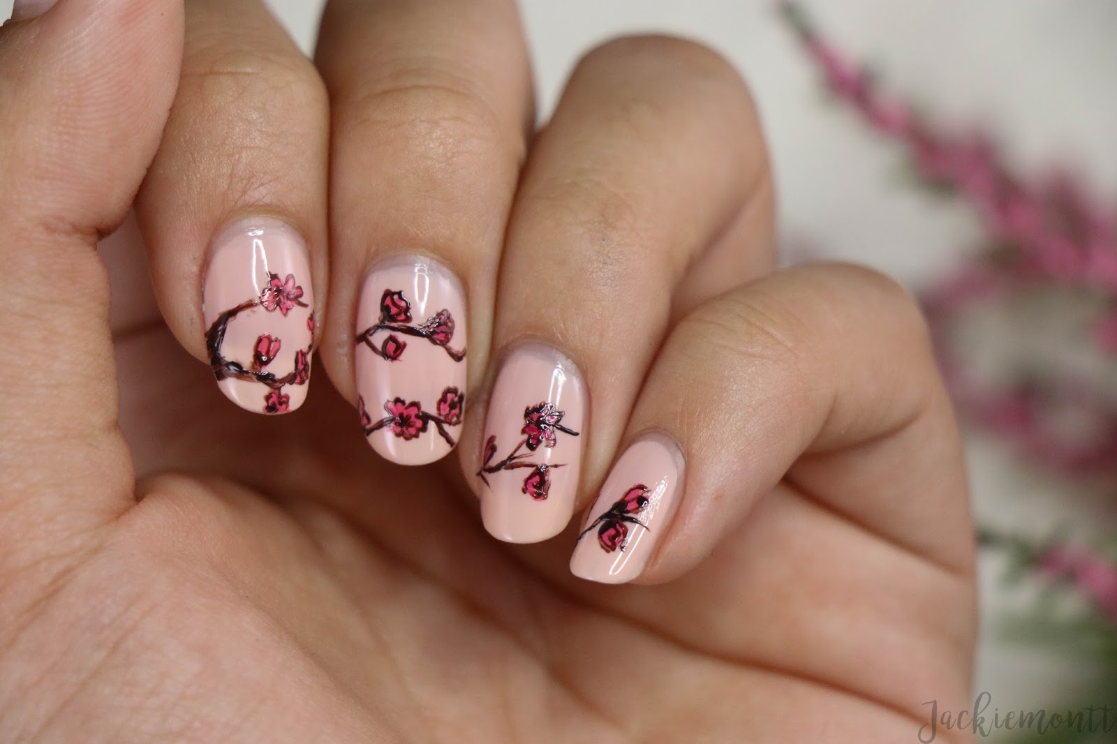 Cherry Blossom Nail Art Tutorial - wide 9