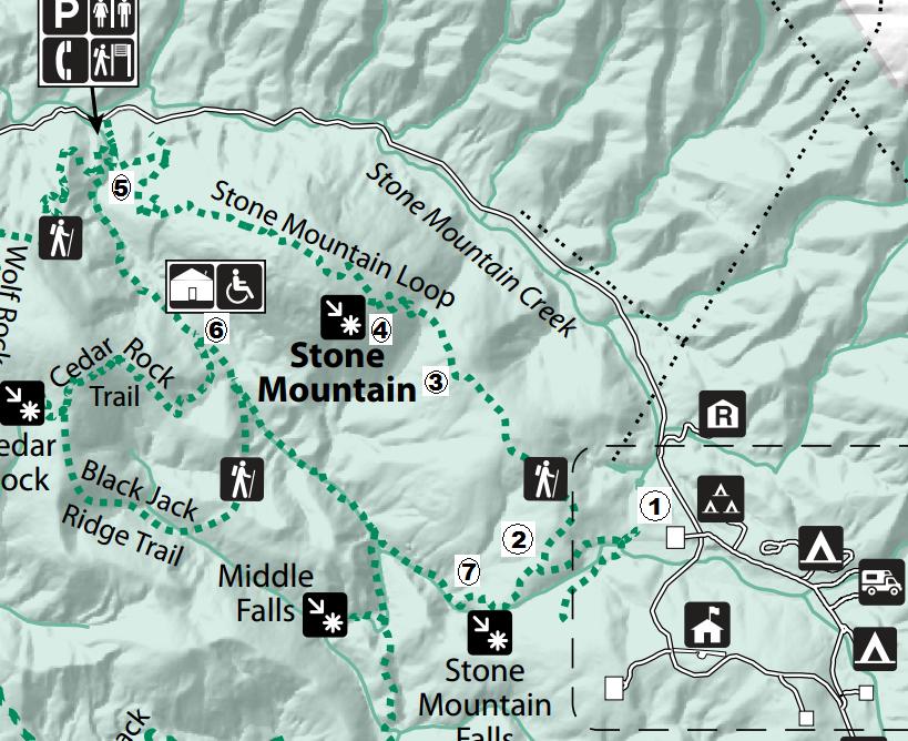 Stone Mountain State Park Nc Map - Trail Map 