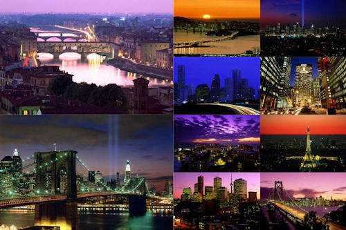 Fotografías de ciudades con vista nocturna VI (10 fotos)