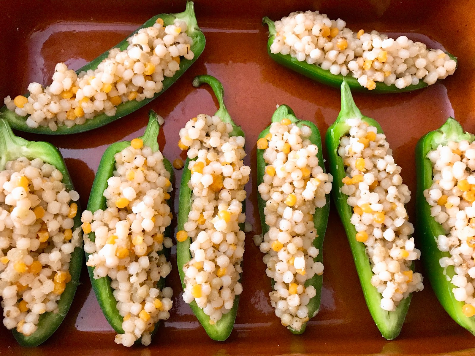 Stuffed Jalapenos with Couscous and Parmesan
