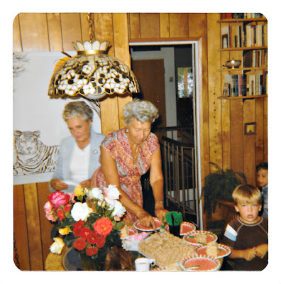 Birthday Party of the Damned Mary Sheveloff aka Moora (far left) alongside sister-in-law Natalie Vasilev nee Mitrofanenko, and Little Boy Kearney