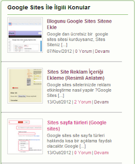 Google Sites Kategoriler