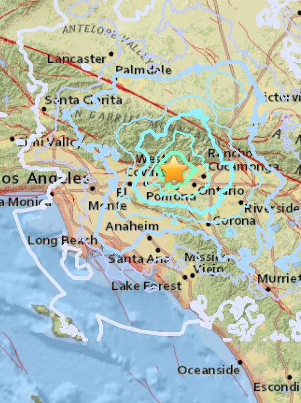 Se registra un Sismo en Los Angeles, California esta noche! Se registra un Sismo en Los Angeles, California esta noche!