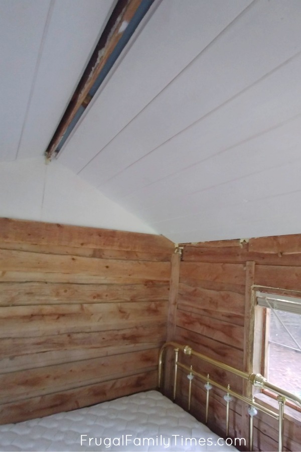 How To Install A Very Simple Shiplap Ceiling Frugal Family Times
