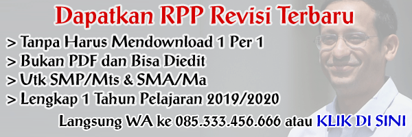 RPP 1 Lembar Kurikulum 2013 Revisi 2020, KLIK DI SINI