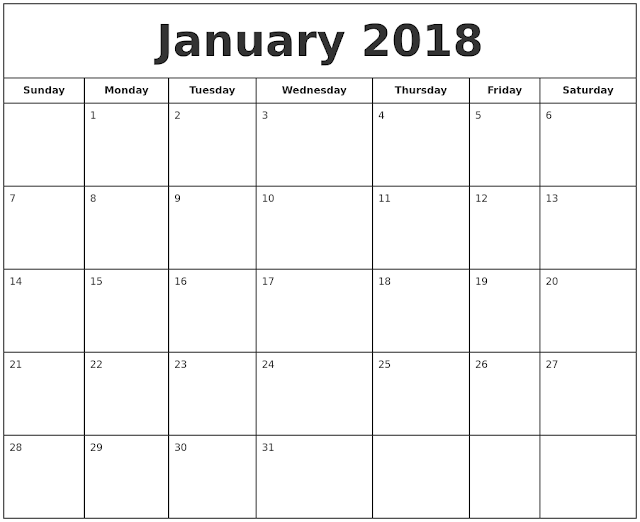 January 2018 Printable Calendar, January 2018 Blank Calendar, January 2018 Calendar Template, January 2018 Calendar Printable, January 2018 Calendar. January Calendar 2016, January Calendar, Print January Calendar 2016, Calendar 2018 January, January Templates Calendar 2018