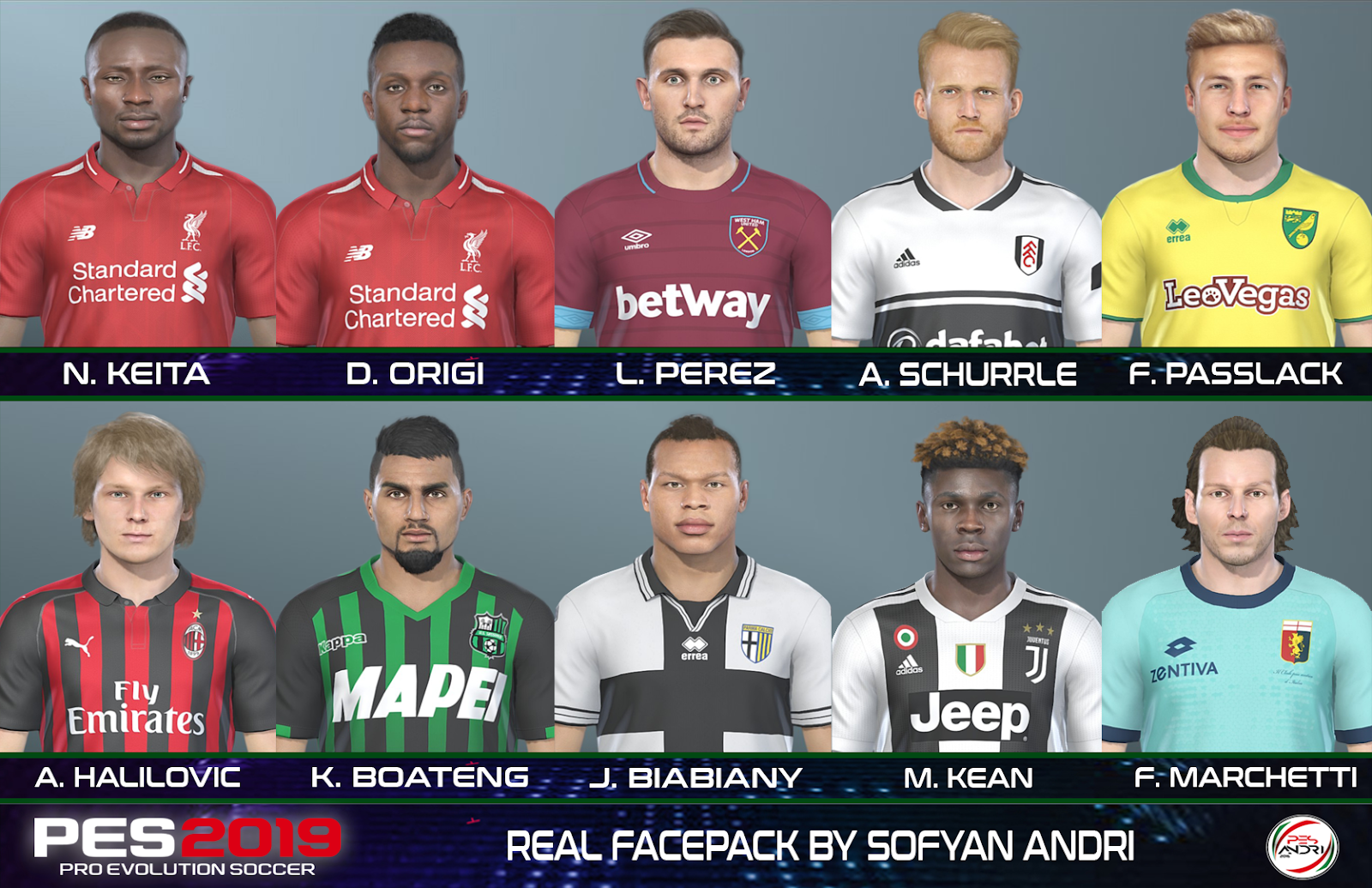 Pes Andri Pes 2019 Real Facepack By Sofyan Andri