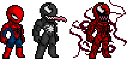 pixel art spiderman