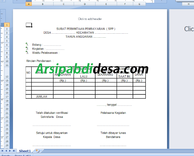Download Format Surat Permintaan Pembayaran (SPP)