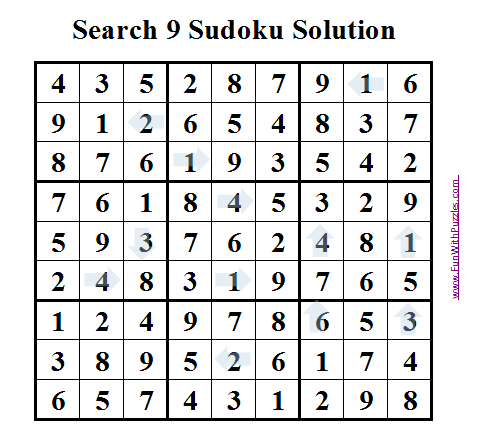 Search 9 Sudoku (Daily Sudoku League #29) Solution