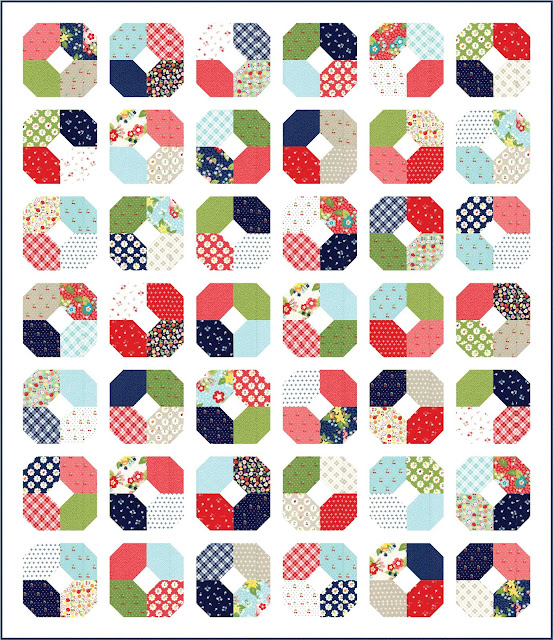 Layer Cake Lucy quilt pattern by Andy of A Bright Corner - a layer cake friendly pattern that looks good in any fabric!