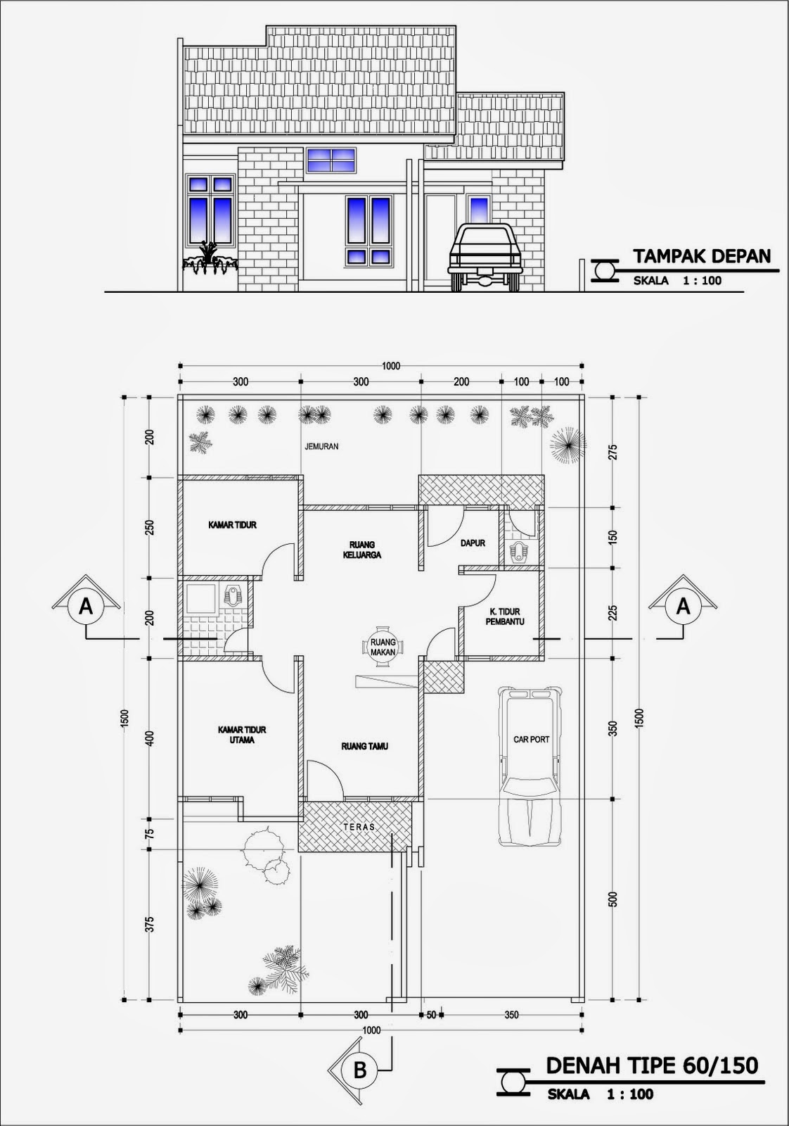 Contoh Gambar Denah Rumah Minimalis Terbaru | Info Tercepatku