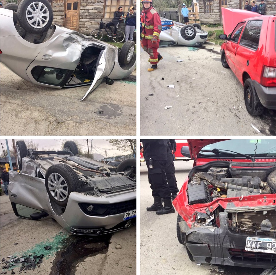 Choque Y Vuelco En Ushuaia Cronicas Fueguinas