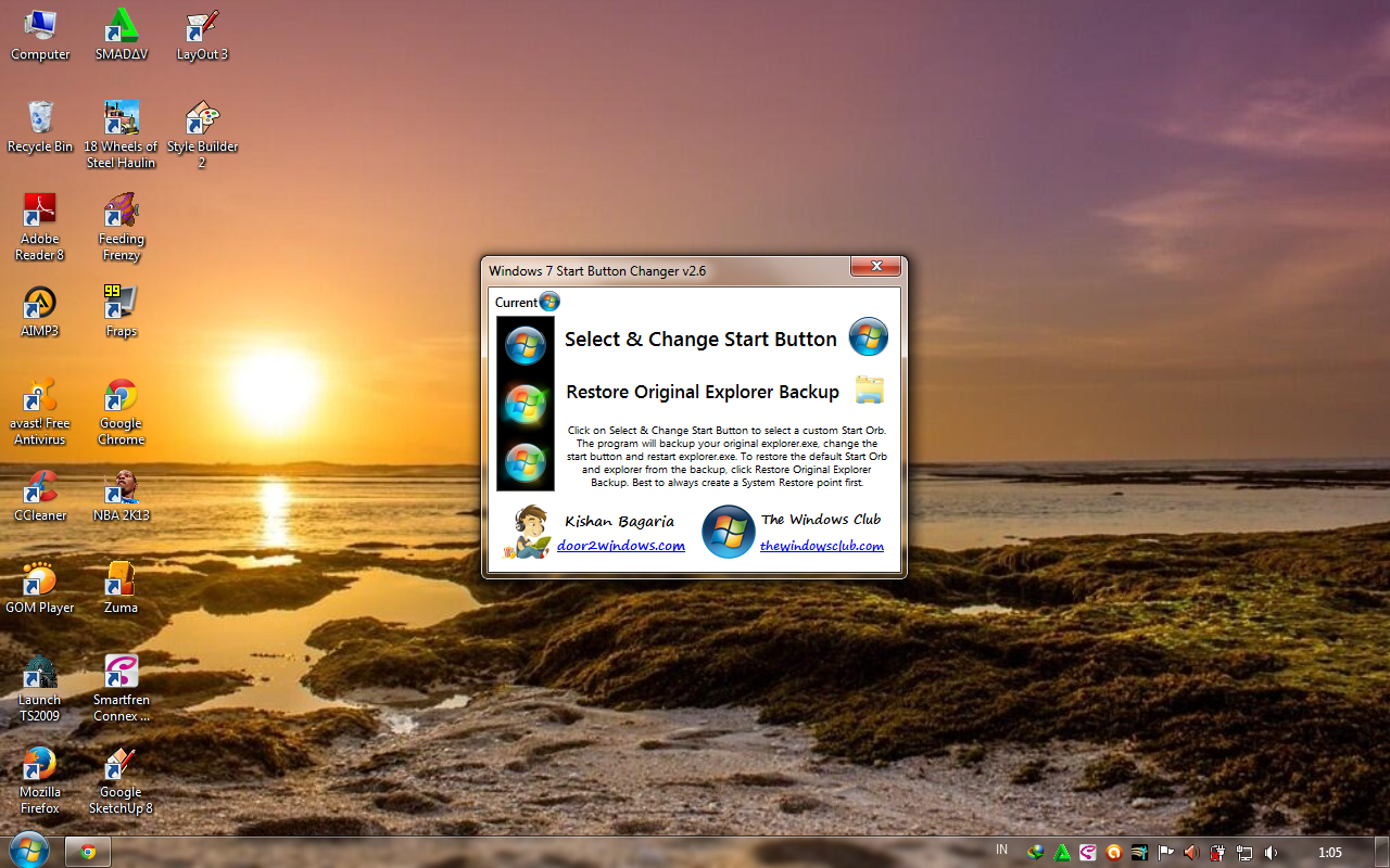 Download Windows Start Button Changer v2.6 FREE