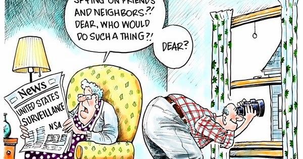 Comment Prouver Que Mon Voisin M'espionne Les Tours de Laliberté: Caricature espionner ses voisins