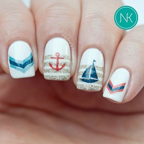 40+ Amazing Ocean Nail Art Ideas