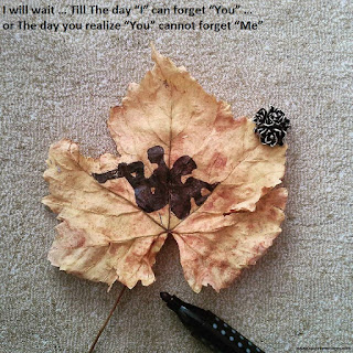 I will wait … Till The day “I” can forget “You” …  or The day you realize “You” cannot forget “Me” 